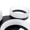 RING mennyezeti lámpa három körös fekete 36W LED IP20 Fém és akril modern stílusú Milagro