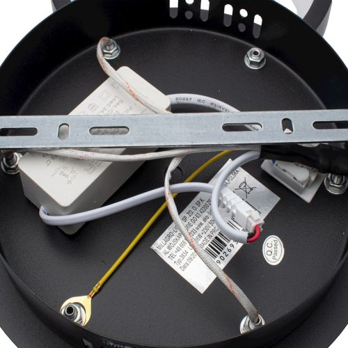 RING mennyezeti lámpa három körös fekete 36W LED IP20 Fém és akril modern stílusú Milagro