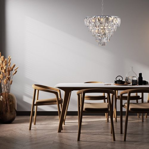 CHELSEA csillár függőlámpa króm 6xE14 Milagro