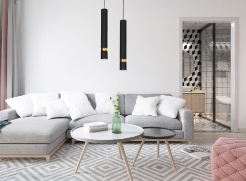 JOKER BLACK/GOLD függőlámpa 1x GU10 MILAGRO Fém modern stílusban