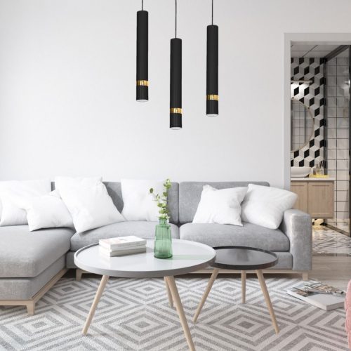 JOKER BLACK/GOLD függőlámpa 3x GU10 MILAGRO Fém modern stílusban