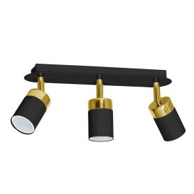   JOKER BLACK GOLD mennyezeti lámpa 3x GU10 MILAGRO Fém modern stílusban