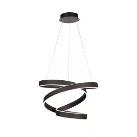   ANDROMEDA 45W LED hullámos szalagos függőlámpa fekete ML6160 Milagro fém + műanyag