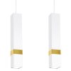 Függesztett lámpa Tuba Zwis VIDAR Fehér + arany 3x GU10 Milagro Metal Modern stílusban