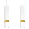 Függesztett lámpa Tuba Zwis VIDAR Fehér + arany 3x GU10 Milagro Metal Modern stílusban