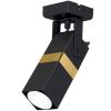 Fali mennyezeti lámpa Fali lámpa 1x GU10 Spot Loft Black + Gold VIDAR Milagro