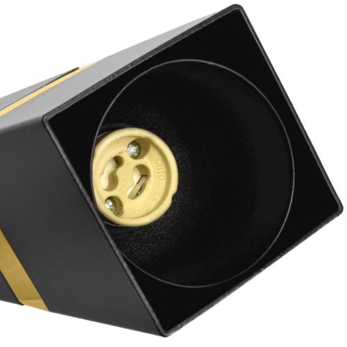 Fali mennyezeti lámpa Fali lámpa 1x GU10 Spot Loft Black + Gold VIDAR Milagro