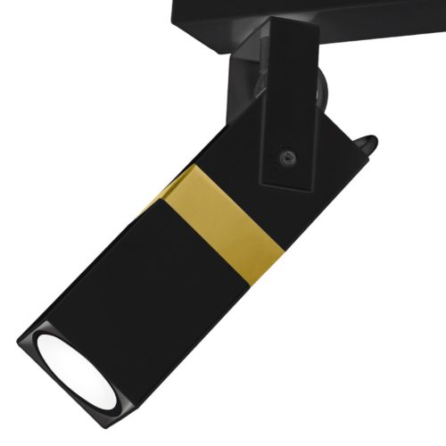 Mennyezeti lámpa 3x GU10 Spot fekete + arany VIDAR Milagro Modern stílus