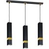 Függesztett lámpa Tuba Zwis VIDAR Fekete + arany 3x GU10 Milagro Metal Modern stílusban