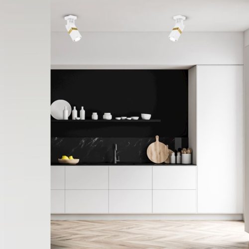 Mennyezeti fali lámpa Fali lámpa 1x GU10 Spot Loft fehér + ezüst VIDAR Milagro