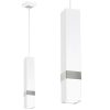 Függesztett lámpa Tuba Zwis VIDAR fehér + ezüst 1x GU10 Milagro Metal Modern stílus