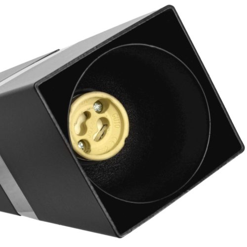 Mennyezeti lámpa fali lámpa 1x GU10 Spot Loft Fekete + Ezüst VIDAR Milagro