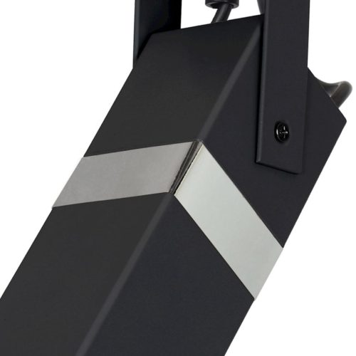 Mennyezeti lámpa fali lámpa 1x GU10 Spot Loft Fekete + Ezüst VIDAR Milagro