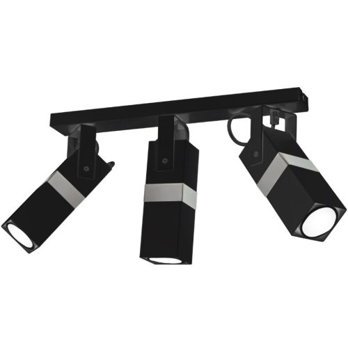 Mennyezeti lámpa 3x GU10 Spot fekete + ezüst VIDAR Milagro Modern stílus