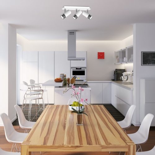 DANI mennyezeti lámpa fehér króm 3xGU10 Milagro