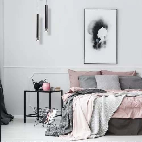 DANI függőlámpa 1xGU10 keskeny ernyő fekete króm MLP6231 Milagro Metal