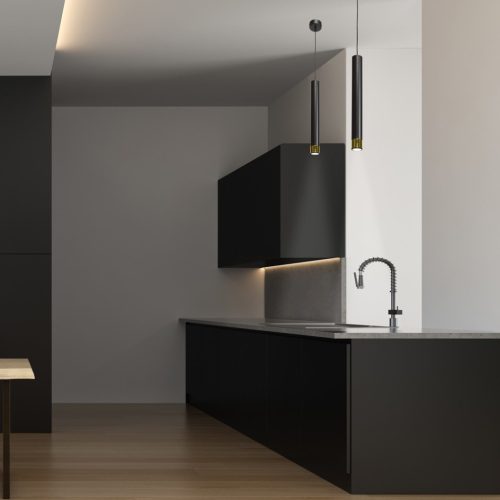 DANI függőlámpa 1xGU10 keskeny ernyő fekete arany MLP6239 Milagro Metal