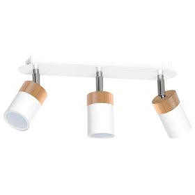   JOKER WHITE WOOD mennyezeti lámpa 3x GU10 MILAGRO Fém modern stílusban