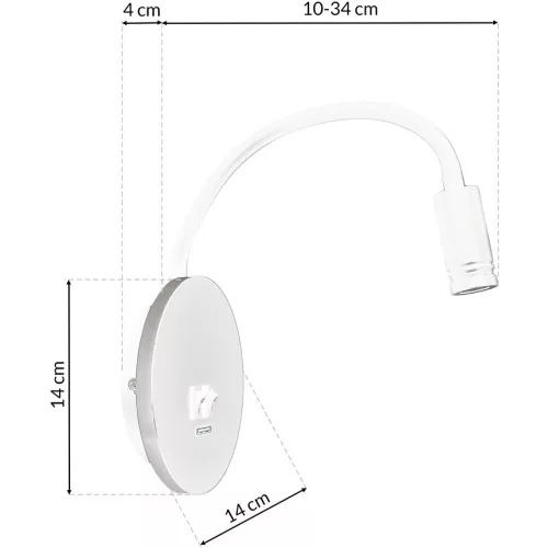 LED USB hullámlámpa fehér 8W + 2W MiLAGRO BASE