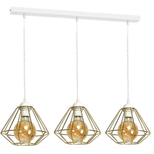 Függesztett lámpa LUPO 1xE27 Geometrikus forma Loft White Gold MLP6266 Milagro Metal