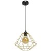 Függesztett lámpa LUPO 1xE27 Geometric Shape Loft Black Gold MLP6270 Milagro Metal