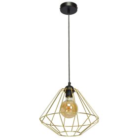   Függesztett lámpa LUPO 1xE27 Geometric Shape Loft Black Gold MLP6270 Milagro Metal