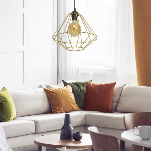 Függesztett lámpa LUPO 1xE27 Geometric Shape Loft Black Gold MLP6270 Milagro Metal