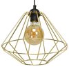 Függesztett lámpa LUPO 1xE27 Geometric Shape Loft Black Gold MLP6270 Milagro Metal