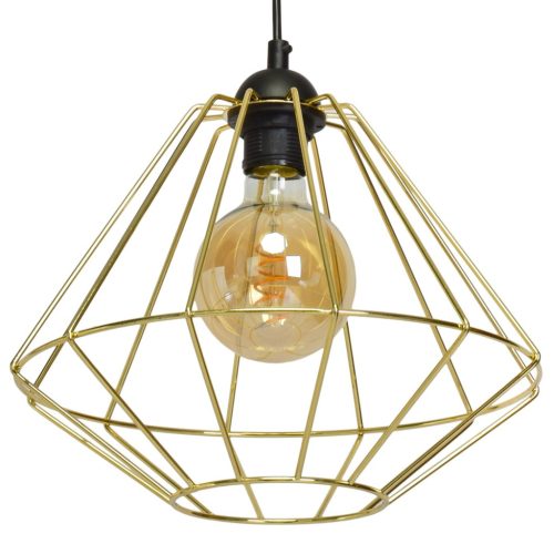 Függesztett lámpa LUPO 1xE27 Geometric Shape Loft Black Gold MLP6270 Milagro Metal