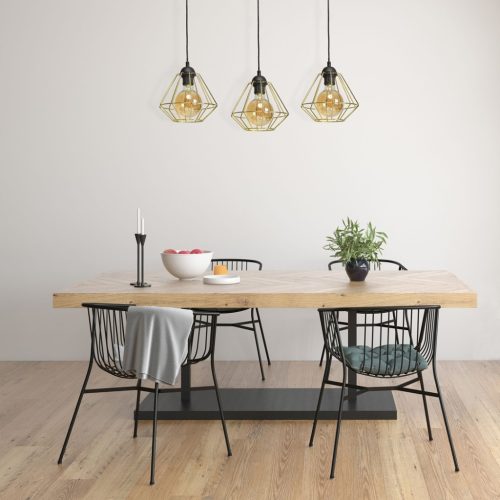 Függesztett lámpa LUPO 3xE27 Geometric Shape Loft Black Gold MLP6271 Milagro Metal