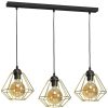 Függesztett lámpa LUPO 3xE27 Geometric Shape Loft Black Gold MLP6271 Milagro Metal
