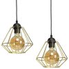 Függesztett lámpa LUPO 3xE27 Geometric Shape Loft Black Gold MLP6271 Milagro Metal