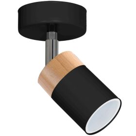   JOKER BLACK WOOD fali lámpa mennyezeti lámpa 1xGU10 MILAGRO Fém modern stílusban