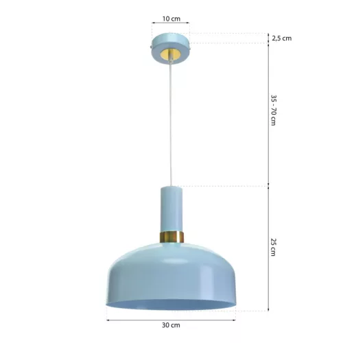 MiLAGRO MALMO kék csillár függőlámpa 1x E27