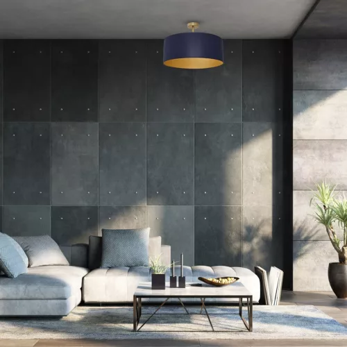 BEN mennyezeti lámpa sötétkék arany 3xE27 Milagro