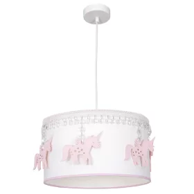   UNI 1xE27 Girly Unicorns függőlámpa MLP64900 Milagro fém + szövet + fa