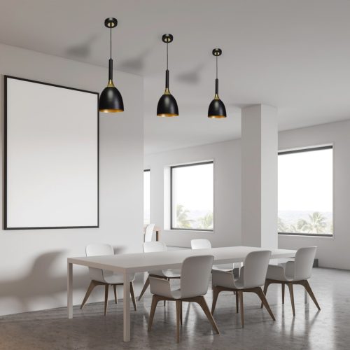 MiLAGRO 1xE27 CLARK fekete-arany függőlámpa