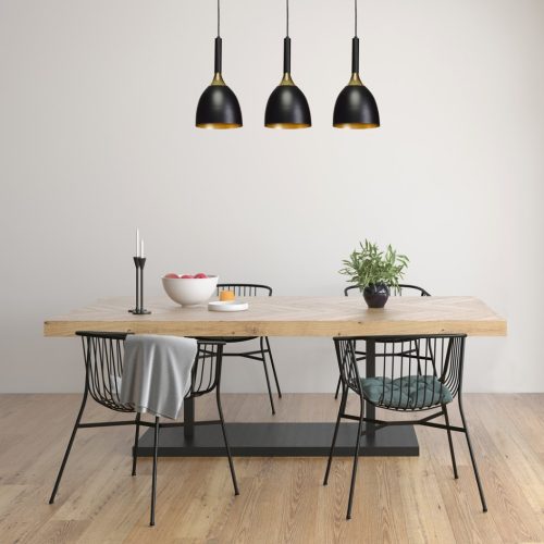 MiLAGRO 3xE27 CLARK fekete-arany függőlámpa