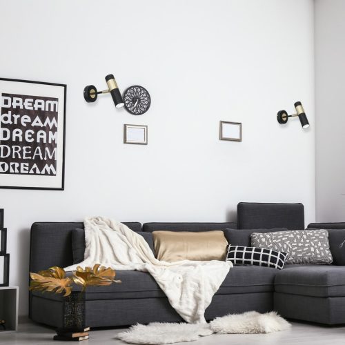 Fali lámpa fekete-arany MiLAGRO DALLAS + 1xGU10 3W LED