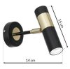 Fali lámpa fekete-arany MiLAGRO DALLAS + 1xGU10 3W LED