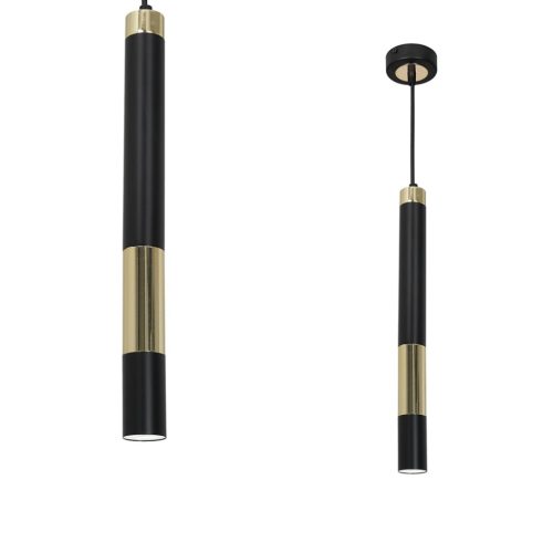 MiLAGRO DALLAS fekete-arany függőlámpa + 1xGU10 3W LED