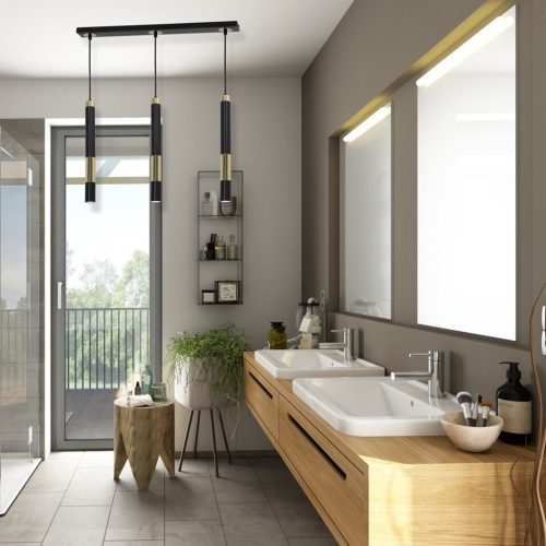 MiLAGRO DALLAS fekete-arany függőlámpa + 3xGU10 3W LED