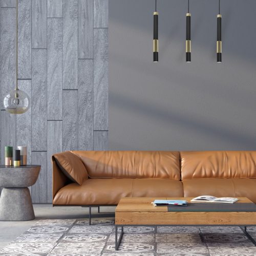 MiLAGRO DALLAS fekete-arany függőlámpa + 3xGU10 3W LED