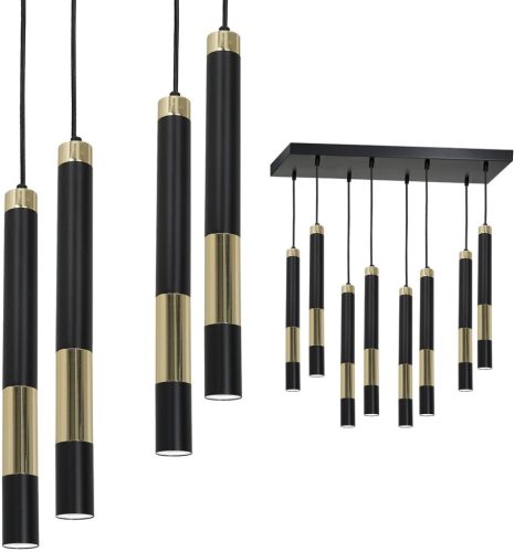 MiLAGRO DALLAS fekete-arany függőlámpa + 5xGU10