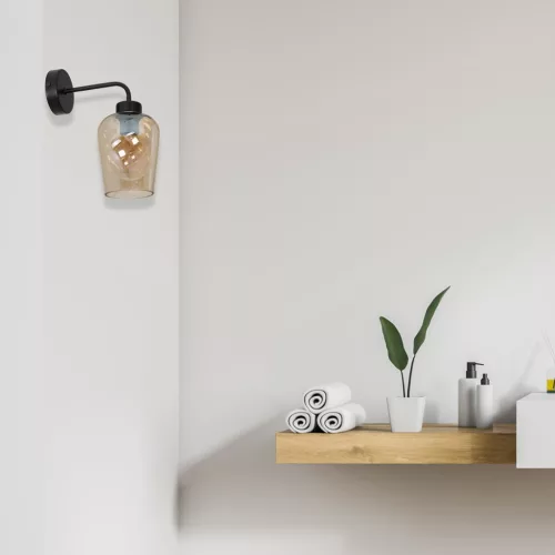 SANTIAGO Borostyán fali lámpa 1xE27 Milagro