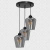 SANTIAGO függőlámpa 3xE27 ernyő füstölt üveg MLP6612 fém + üveg