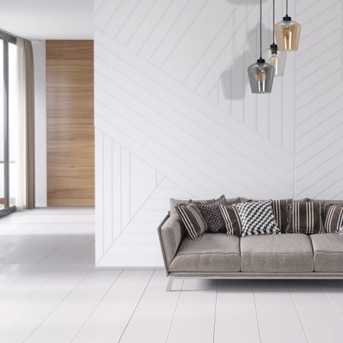 SANTIAGO MIX függőlámpa 3xE27 Átlátszó búra Füstölt Borostyán MLP6614 Fém + Üveg