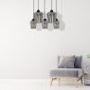SANTIAGO függőlámpa 5xE27 ernyő füstölt üveg MLP6616 fém + üveg