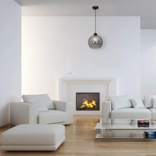 SOFIA függőlámpa 1xE27 MLP6577 Füstölt lámpaernyő Gömb Milagro Fém + Üveg