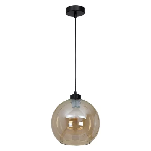 SOFIA függőlámpa 1xE27 MLP6578 Borostyán gömb lámpaernyő Milagro Metal + Glass